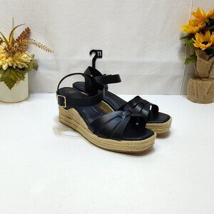 Time and Tru Espadrille Wedge Sandal Strappy Adjustable Ankle Strap Size 11 NWOT